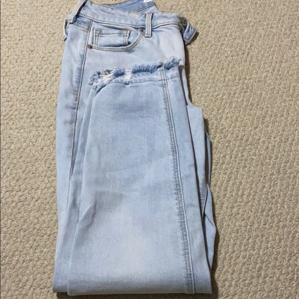 Power straight high rise jeans